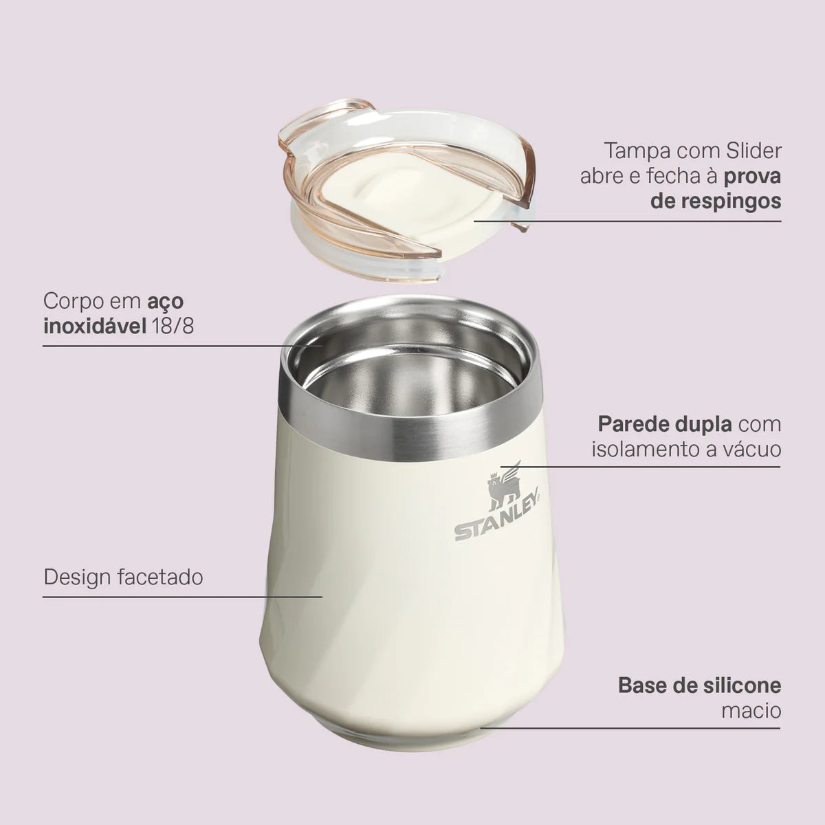 COPO TÉRMICO RESERVE WINE BLACK GLOSS | 325ML