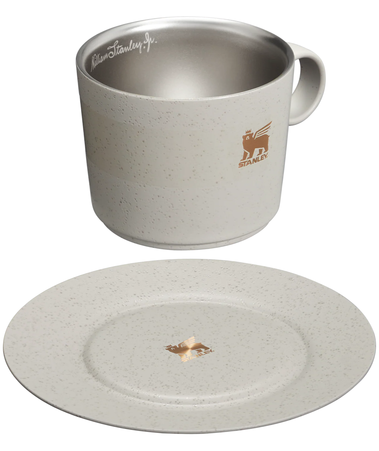 Caneca Daybreak Cappuccino com Pires Ash Bronze | 192ML